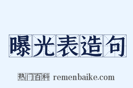 曝光表造句是什么意思的图片